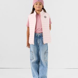 Doudoune sans manches enfant Rose pétale Zoe