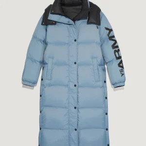 Two-tone reversible 7/8 down jacket