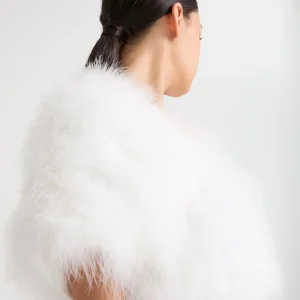 Cropped feather bolero