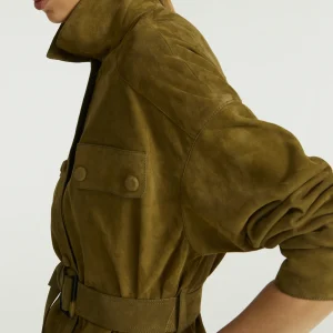 Safari jacket in double-sided velour lamb leather