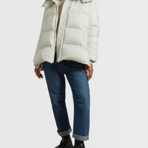 Doudoune "A" line iconique avec col en fourrure de renard