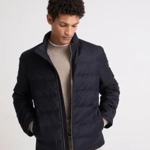 Loro Piana wool-silk fabric down jacket
