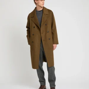 Double-sided wool-cashmere coat