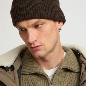 100% cashmere thick knit beanie