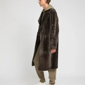 7/8 coat in Lacon shearling lambskin