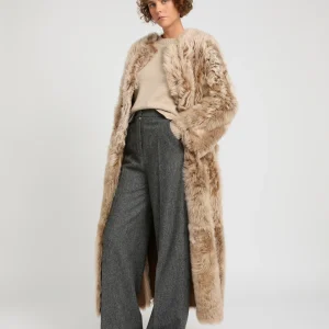 Extra long Toscana lambskin shearling coat