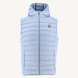 Doudoune sans manches à capuche Bleu clair Pat