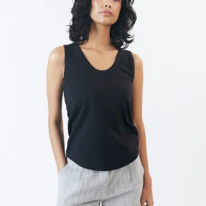 Camisole basique en coton et lin