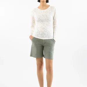 Haut dentelle à col bateau