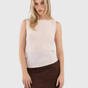 Haut en mèche fleuri