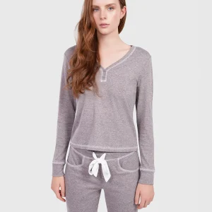 Haut Pyjama Henley à manches longues