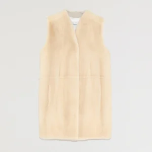 Long mink jacket with nylon lining