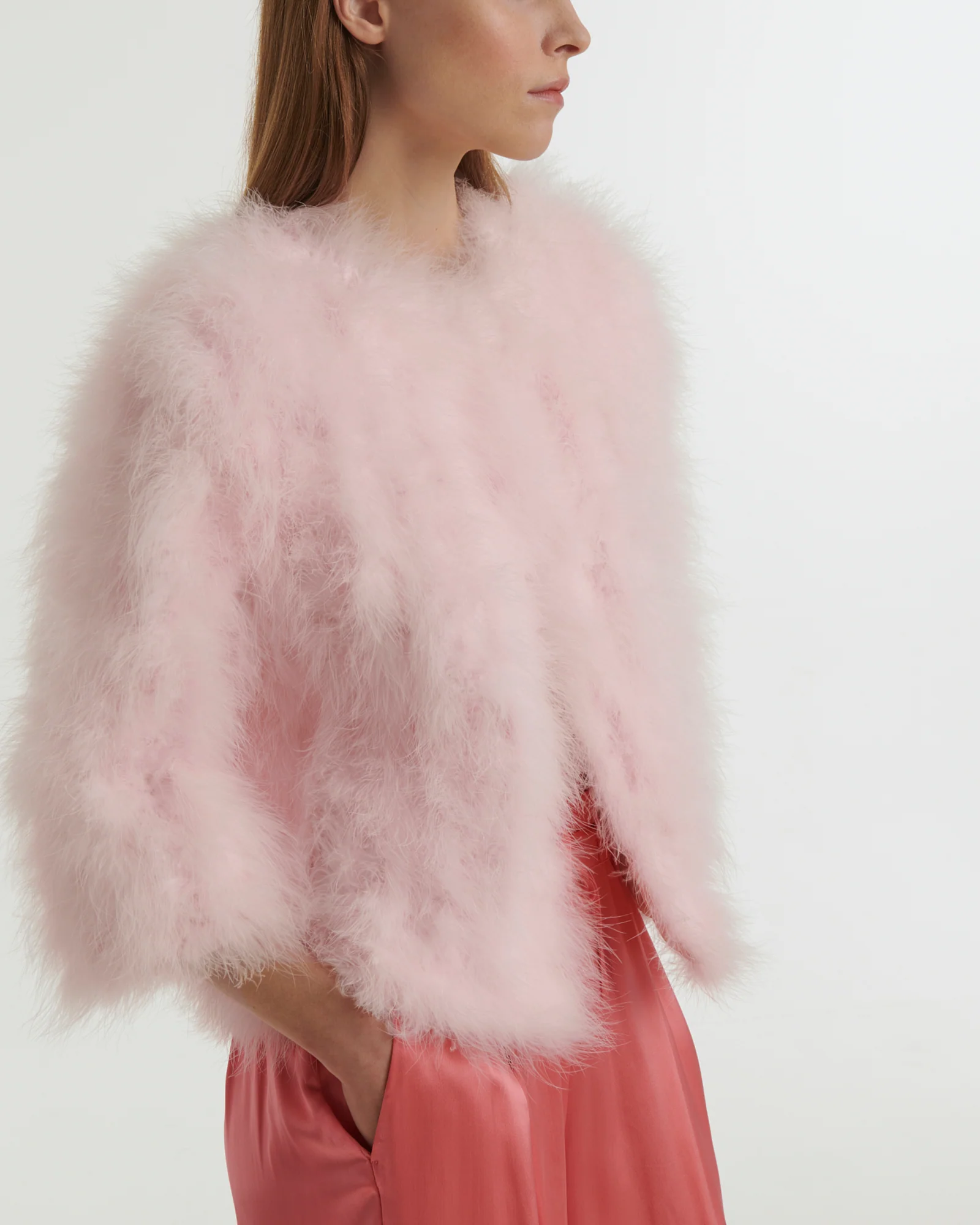 Cropped feather jacket – Image 2