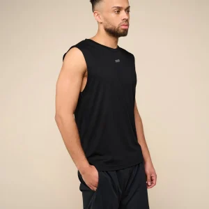 Débardeur de yoga en coton noir pour homme YOGI