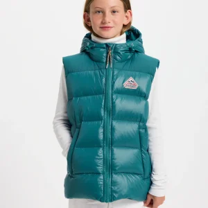 Doudoune sans manches enfant Pyrenex John bleu turquoise