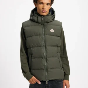 Doudoune sans-manche Pyrenex Spoutnic à capuche amovible Deep khaki