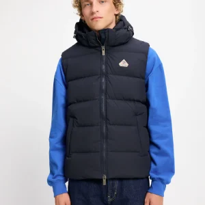 Doudoune sans-manche Pyrenex Spoutnic à capuche amovible bleu foncé