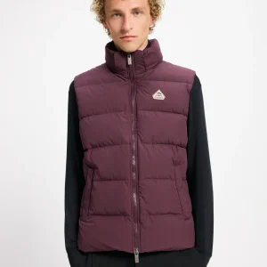 Doudoune sans-manche Pyrenex Spoutnic à capuche amovible bordeaux