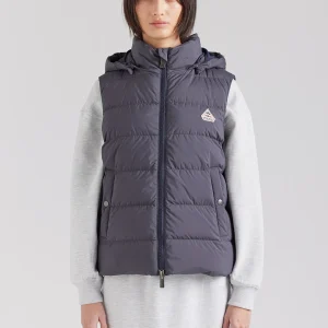 Doudoune sans-manches femme Pyrenex Spoutnic à capuche amovible grise