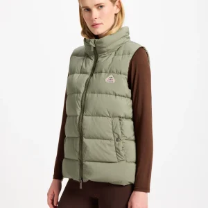 Doudoune sans-manches femme Pyrenex Spoutnic à capuche amovible khaki clair