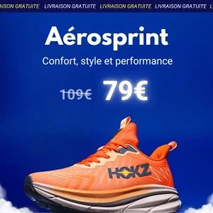 Aérosprint Orange/Noir – Chaussures de sport pour homme