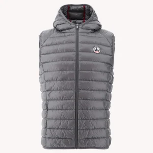 Doudoune sans manches à capuche Anthracite Pat