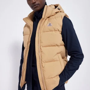 Doudoune sans-manche Pyrenex Spoutnic à capuche amovible Iced coffee