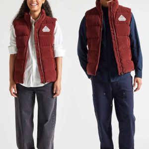 Doudoune sans-manche Pyrenex John en velours côtelé Syrah