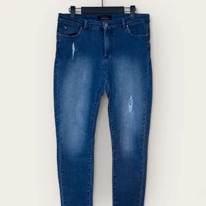 IKKS - JEAN FEMME SLIM SCULPT UP CROPPED BLEU T.42