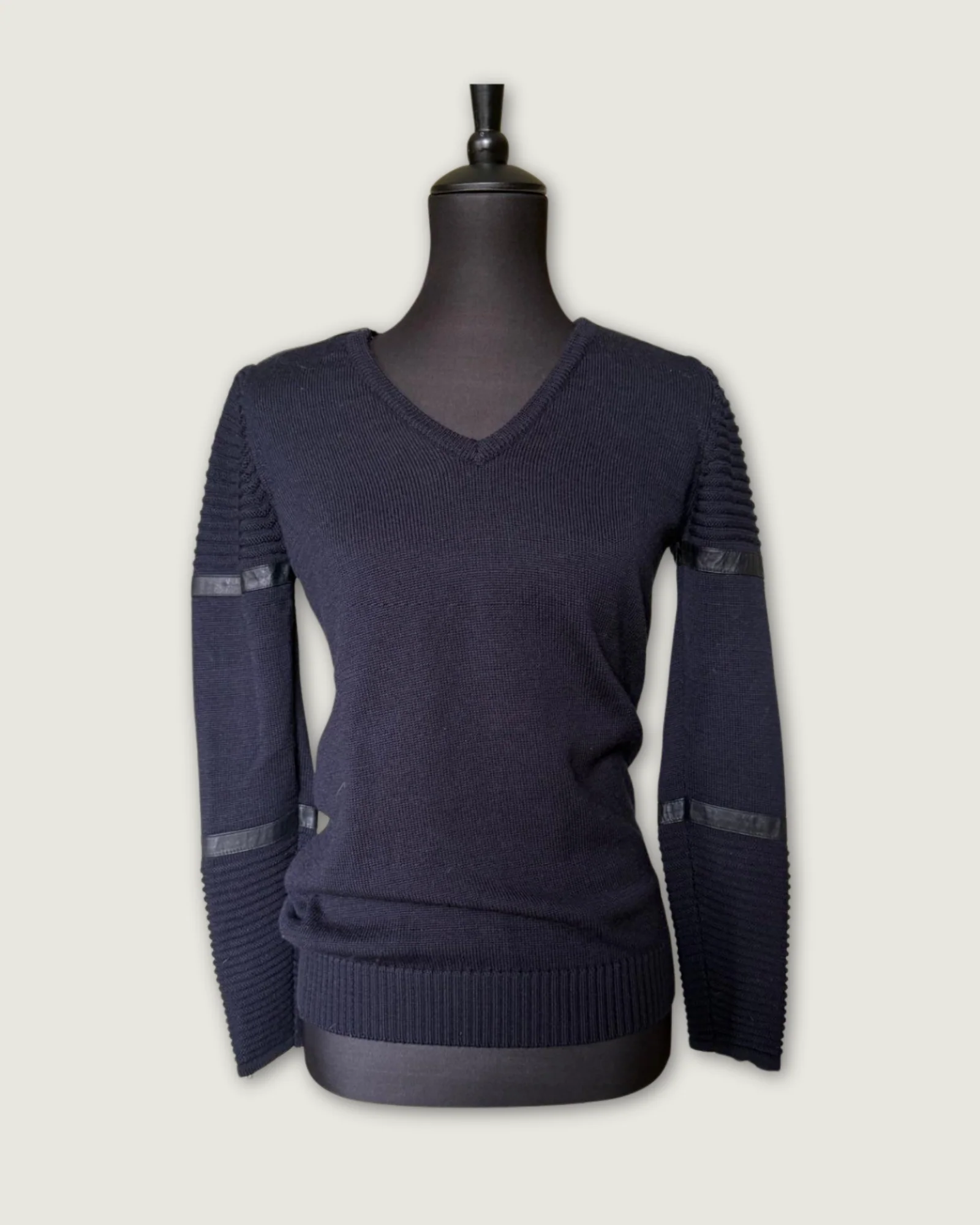 ZAPA - PULL 100% LAINE BLEU MARINE T.2 – Image 4