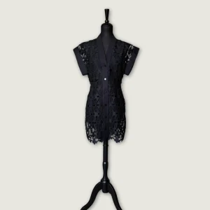 SANDRO - ROBE NOIRE BRODEE T.38