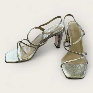 SANDRO - SANDALES à TALONS - ARGENTE P.38