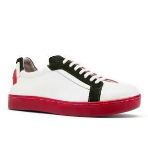 Basket B3M - Rouge et kaki