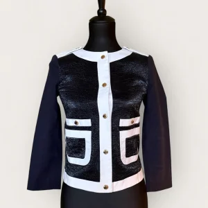 MICHAEL KORS - VESTE LEGERE NOIR/BLANC T.2 (36)